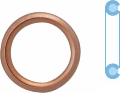 Corteco 407711S - Уплотнительное кольцо, резьбовая пробка маслосливного отверстия xparts.lv