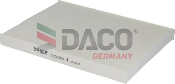 DACO Germany DFC0203 - Фильтр воздуха в салоне xparts.lv