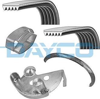 Dayco PVE001 - V formos rumbuotas diržas, komplektas xparts.lv
