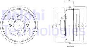 Delphi BF200 - Тормозной барабан xparts.lv