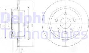 Delphi BG4188 - Тормозной диск xparts.lv