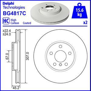 Delphi BG4817C - Brake Disc xparts.lv