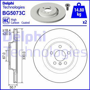 Delphi BG5073C - Brake Disc xparts.lv