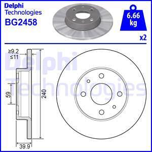 Delphi BG2458 - Bremžu diski xparts.lv