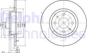 Delphi BG2411 - Bremžu diski xparts.lv