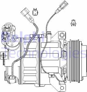 Delphi CS20482 - Compressor, air conditioning xparts.lv