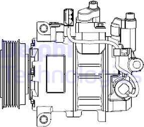 Delphi CS20474 - Kompresorius, oro kondicionierius xparts.lv