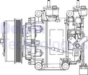 Delphi CS20515 - Kompresorius, oro kondicionierius xparts.lv
