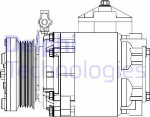 Delphi CS20525 - Kompresors, Gaisa kond. sistēma xparts.lv