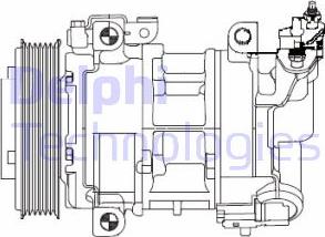 Delphi CS20325 - Compressor, air conditioning xparts.lv