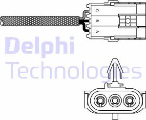 Delphi ES10995-12B1 - Лямбда-зонд, датчик кислорода xparts.lv