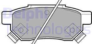 Delphi LP625 - Тормозные колодки, дисковые, комплект xparts.lv