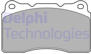 Delphi LP1944 - Stabdžių trinkelių rinkinys, diskinis stabdys xparts.lv