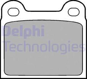 Delphi LP18 - Тормозные колодки, дисковые, комплект xparts.lv