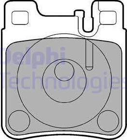 Delphi LP841 - Тормозные колодки, дисковые, комплект xparts.lv