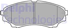 Delphi LP2036 - Тормозные колодки, дисковые, комплект xparts.lv