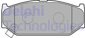 Delphi LP2182 - Тормозные колодки, дисковые, комплект xparts.lv