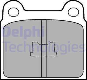 Delphi LP76 - Brake Pad Set, disc brake xparts.lv