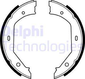 Delphi LS1857 - Комплект тормозов, ручник, парковка xparts.lv