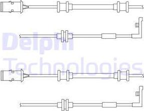 Delphi LZ0152 - Įspėjimo kontaktas, stabdžių trinkelių susidėvėjimas xparts.lv