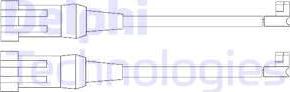 Delphi LZ0202 - Сигнализатор, износ тормозных колодок xparts.lv