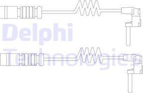 Delphi LZ0232 - Įspėjimo kontaktas, stabdžių trinkelių susidėvėjimas xparts.lv