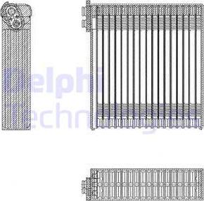 Delphi TSP0525153 - Evaporator, air conditioning xparts.lv