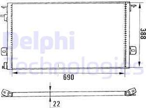 Delphi TSP0225135 - Condenser, air conditioning xparts.lv