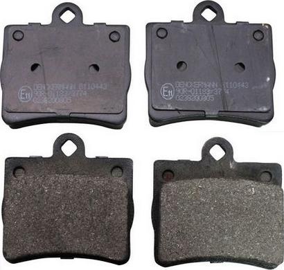 Denckermann B110443 - Тормозные колодки, дисковые, комплект xparts.lv