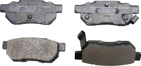 Denckermann B110662 - Brake Pad Set, disc brake xparts.lv