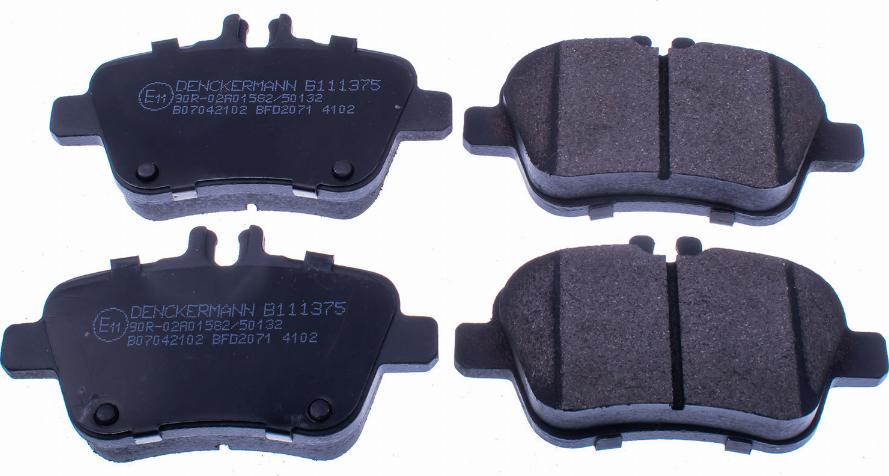 Denckermann B111375 - Тормозные колодки, дисковые, комплект xparts.lv