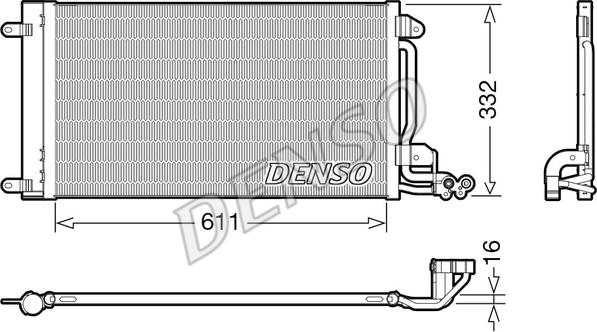 Denso DCN02034 - Конденсатор кондиционера xparts.lv
