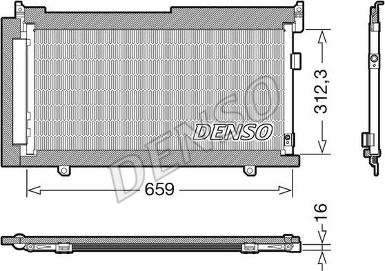 Denso DCN36006 - Конденсатор кондиционера xparts.lv