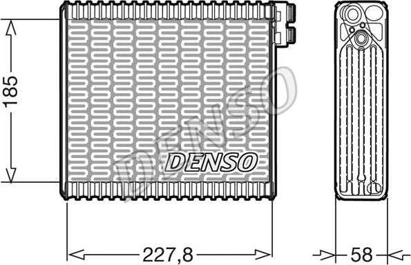 Denso DEV09011 - Iztvaikotājs, Gaisa kondicionēšanas sistēma xparts.lv