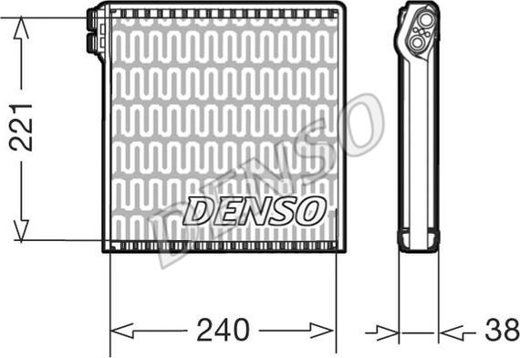 Denso DEV09102 - Iztvaikotājs, Gaisa kondicionēšanas sistēma xparts.lv
