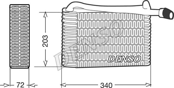 Denso DEV02004 - Iztvaikotājs, Gaisa kondicionēšanas sistēma xparts.lv
