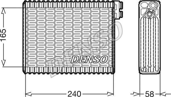 Denso DEV21004 - Iztvaikotājs, Gaisa kondicionēšanas sistēma xparts.lv