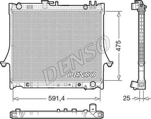 Denso DRM99015 - Radiators, Motora dzesēšanas sistēma xparts.lv