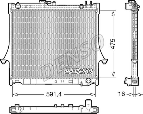 Denso DRM99016 - Radiators, Motora dzesēšanas sistēma xparts.lv