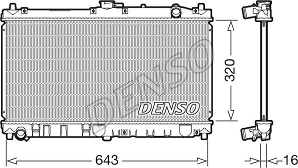 Denso DRM44031 - Radiator, engine cooling xparts.lv