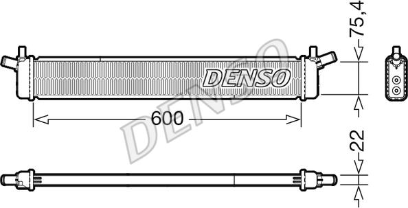 Denso DRM50136 - Радиатор, охлаждение двигателя xparts.lv