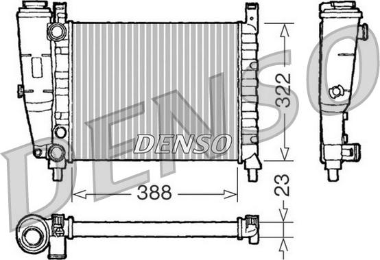 Denso DRM09142 - Radiator, engine cooling xparts.lv