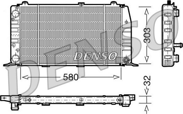 Denso DRM02010 - Radiator, engine cooling xparts.lv