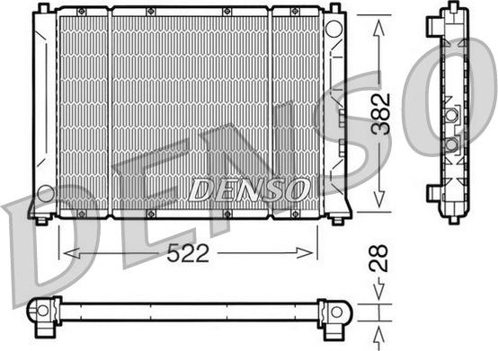 Denso DRM24005 - Radiator, engine cooling xparts.lv