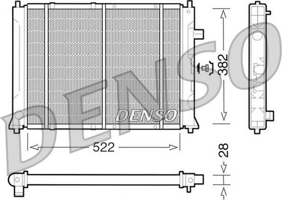 Denso DRM24014 - Radiator, engine cooling xparts.lv