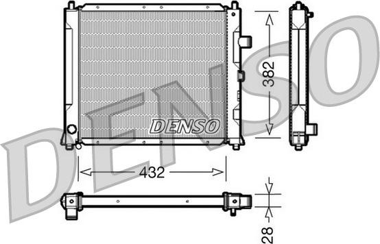 Denso DRM24013 - Radiators, Motora dzesēšanas sistēma xparts.lv