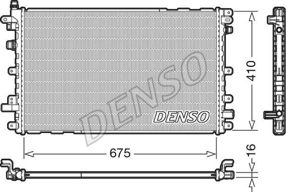 Denso DRM20113 - Radiator, engine cooling xparts.lv