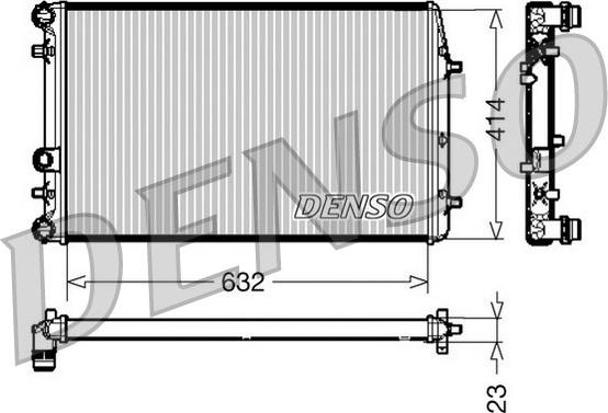 Denso DRM27005 - Radiator, engine cooling xparts.lv