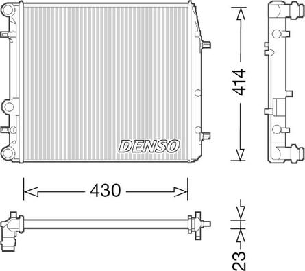 Denso DRM27006 - Radiators, Motora dzesēšanas sistēma xparts.lv