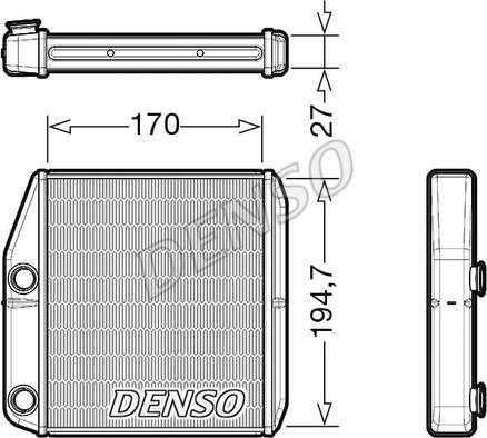 Denso DRR09101 - Heat Exchanger, interior heating xparts.lv